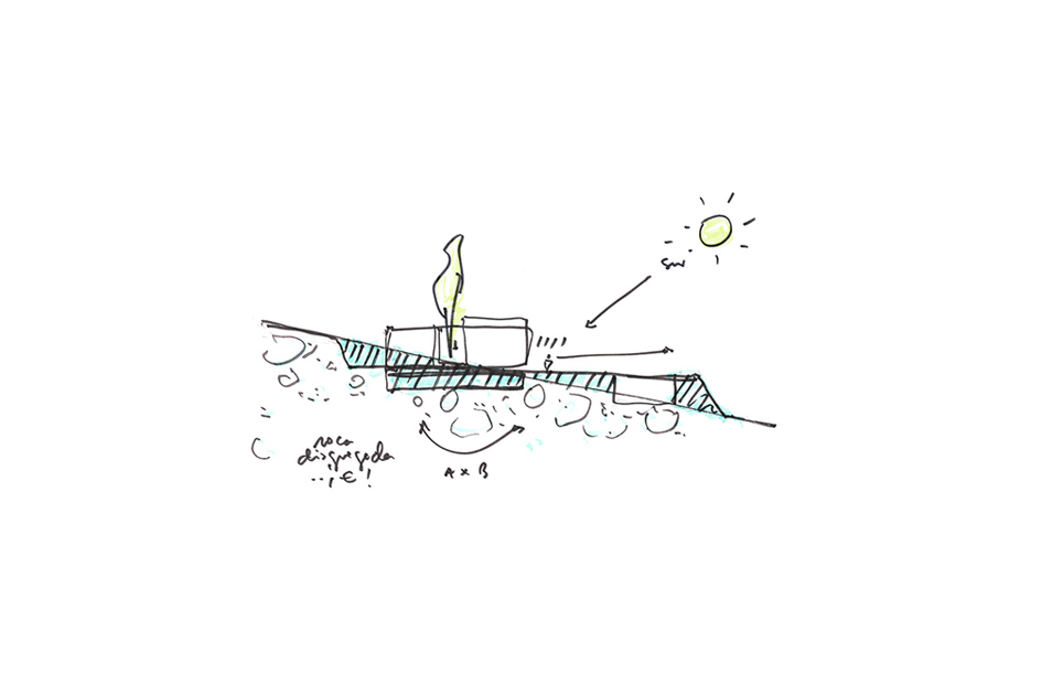 boceto proyecto vivienda unifamiliar orts-trullenque