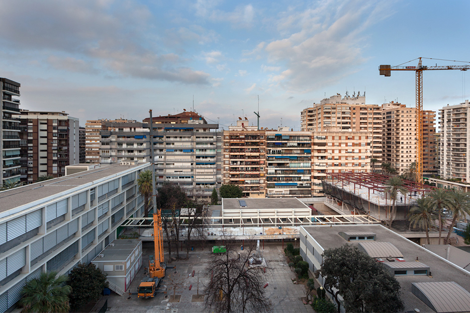 colegio alemán de valencia nueva pasarela obra ejecución nuevo aulario orts-trullenque