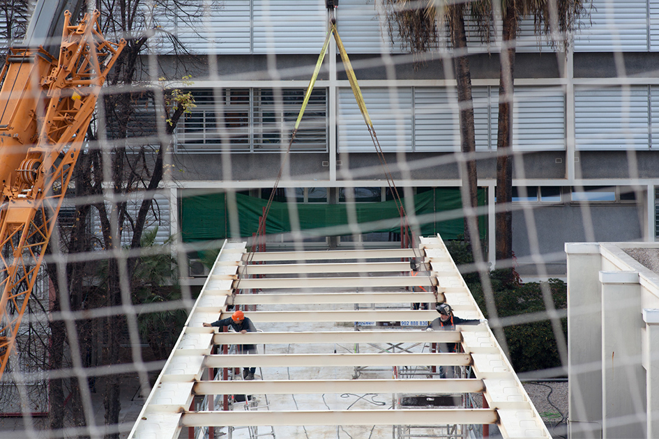 colegio alemán de valencia DSV pasarela obra ejecución nuevo aulario orts-trullenque