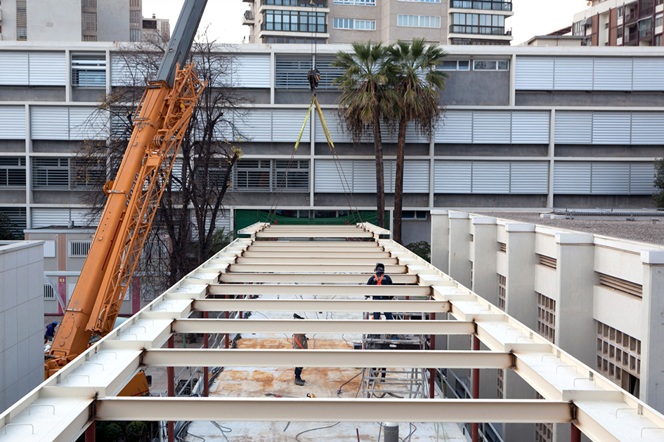 colegio alemán de valencia DSV pasarela obra ejecución nuevo aulario orts-trullenque